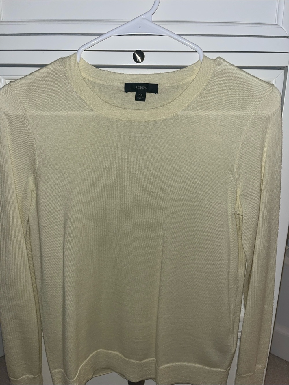 J. Crew women’s pale yellow Crewneck Sweater